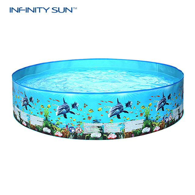 INFINITY SUN Hard Plastic Swimming Pool High-strength Children PVC Swimming Pool Foldable