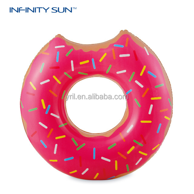 2021 High Quality Inflatable  Donuts Pool 120cm Dia Pool Float Inflatable Donut Swim Ring for Adult and Kids