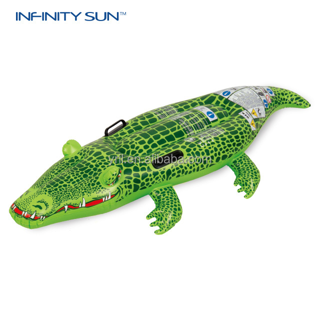 Children's Swimming Float Animal Toy Swimming Pool Float Crocodile Design Rider Inflatable Baby Float Swimming Rider