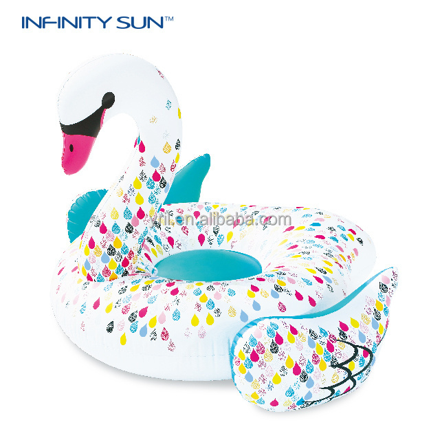 Swan Deco Ride-On  Pool Float Party Bird Island 6 People Floats for Adults Use in Lake Island Ocean Pool Loungers