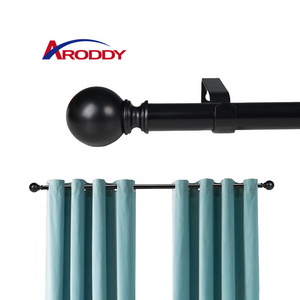 ARODDY Adjustable 72" to 144" Curtain Poles Width Hardware Included Heavy Duty Windows Metal Curtain Rod