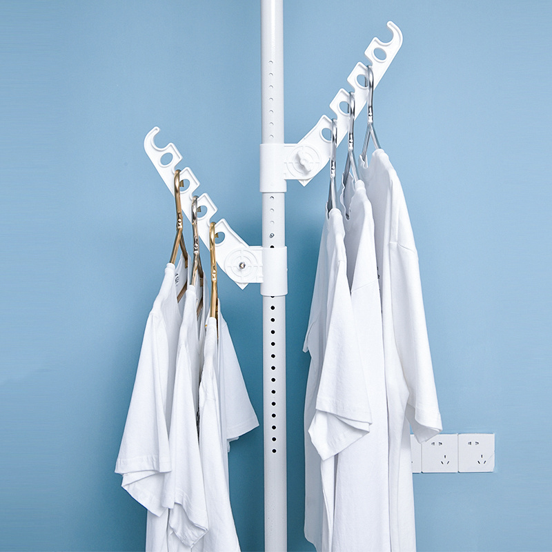 2024 New Type Floor Vertical Clothes Hanger Rack Multi Functional Folding Hanger