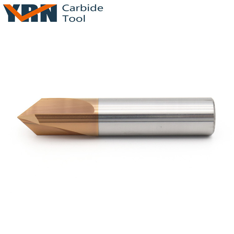 YRN 60/90/120 Degree Milling Cutter 3 Flute Chamfer Solid Carbide End Mill