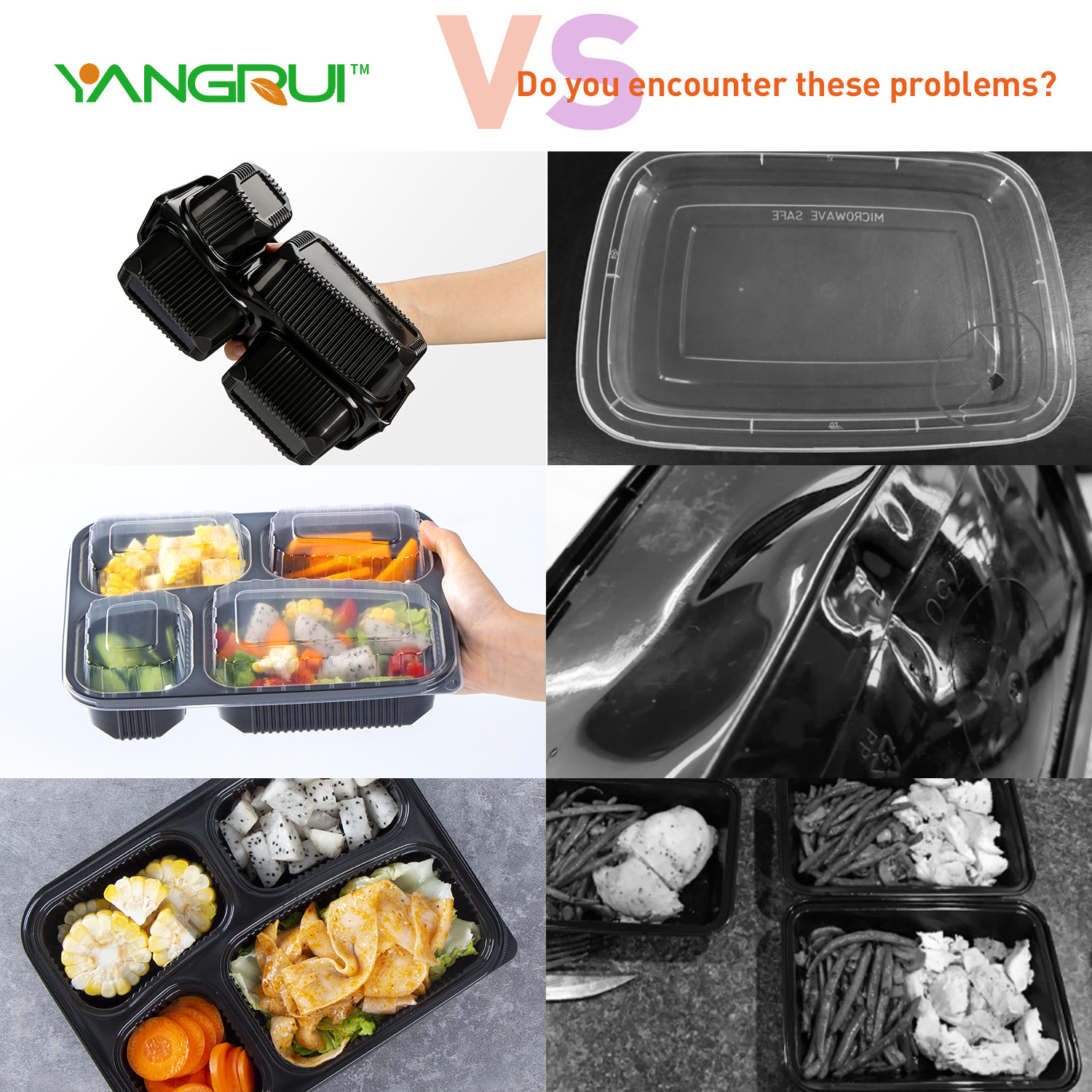 Restaurant Takeaway Bento Lunch Box 1 2 3 4 Compartment Microwave Disposable Togo Meal Prep Containers