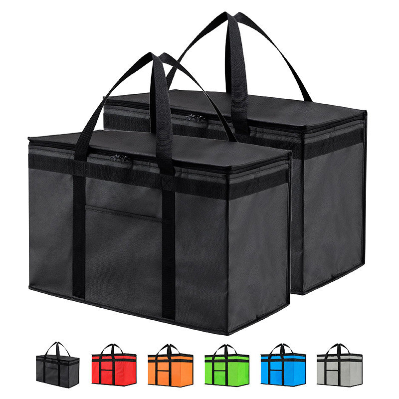 Yirui Reusable Thermal Insulated Cooler Bag Grocery Cool Carry Non Woven Lunch Cooler Bag for Food catering bag