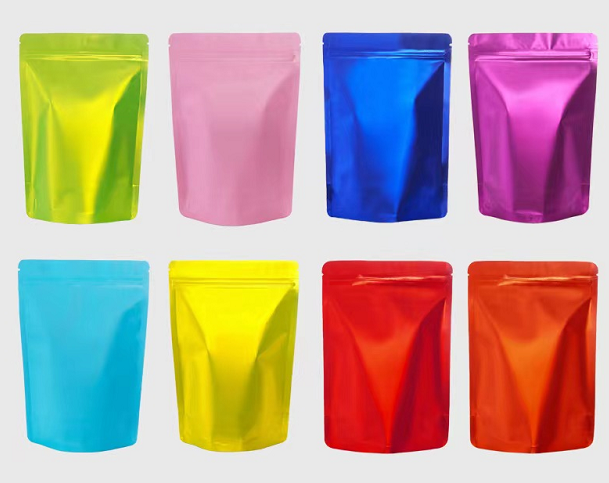 Mylar Aluminium Foil Stand Up Pouches Bags doypack food packaging  Mylar bag with zipper  colourful