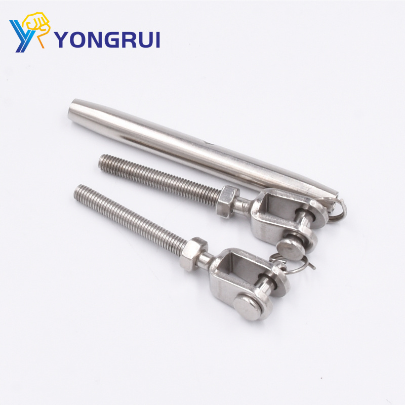 Heavy Duty 304 Stainless Steel Closed Body Turnbuckle Cable Wire Tensioner Steel Cable Tightener