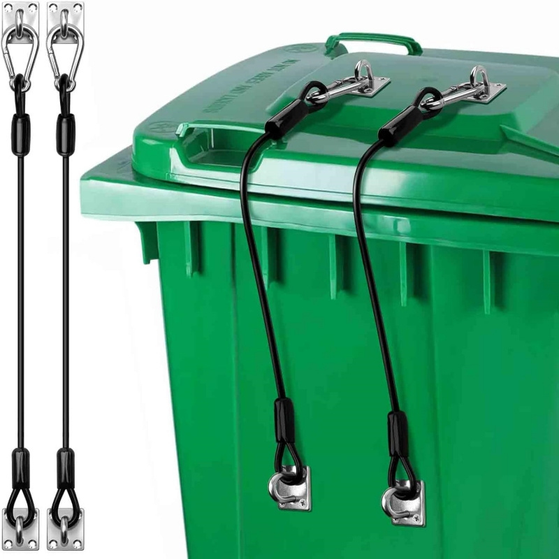 Hot Sale Metal Universal Lid Garbage Wire Rope Trash Can Lock