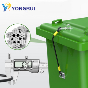 Hot Sale Metal Universal Lid Garbage Wire Rope Trash Can Lock