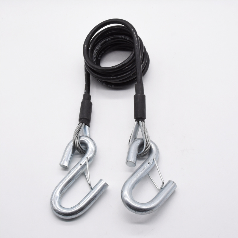 Factory Wholesale Coiled Tow Bar Safety Breakaway  Switch Trailer Brake Cable