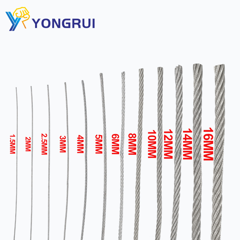 Factory Wholesale 1.5mm-20mm Customization Low Carbon 304 Stainless Steel Wire Rope