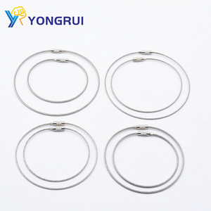 Yongrui Locking Cable Rope Stainless Steel Wire Keychain Wire Cable Key Ring