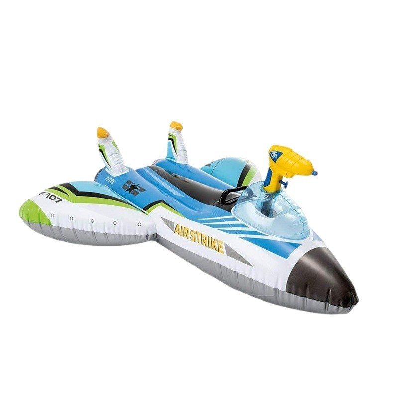 YongRong factory Water combat spaceship ride children's inflatable blimp water gun water play floating row toys