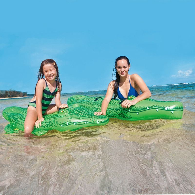 YongRong factory crocodile ride on children's water inflatable floating row animal floating bed water inflatable toys