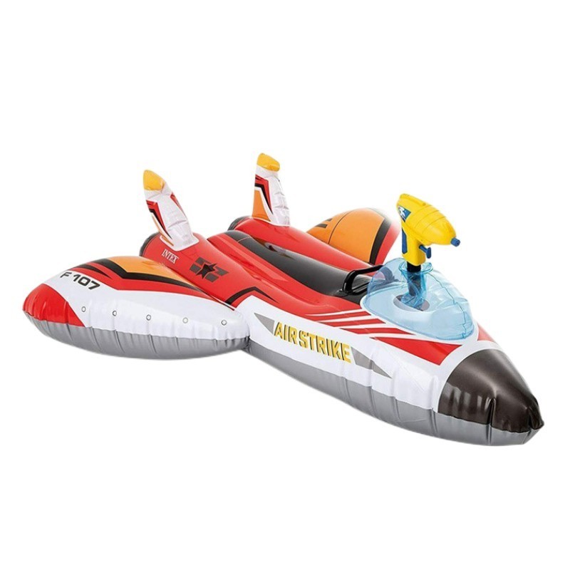 YongRong factory Water combat spaceship ride children's inflatable blimp water gun water play floating row toys