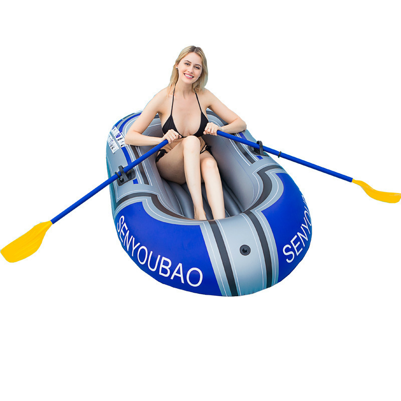 YongRong factory PVC kayak Rubber dinghy thick folding machine boat thickened one person inflatable fishing boat