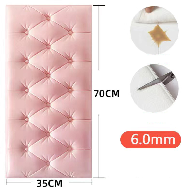 3D Stereoscopic Self-Adhesive Wall Stickers: Waterproof, Anti-Collision, and Stain-Resistant Headboard for Tatami Soft Pack