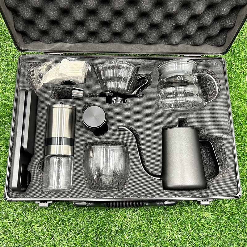 Travel Pour Over Coffee Maker Gift Set Outdoor travel camping portable hand brewed coffee set mocha business gift set