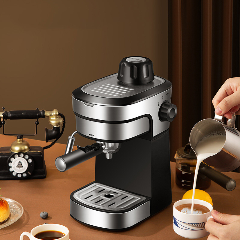 Small semi-automatic high-pressure steam integrated coffee machine