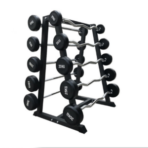 China Manufacture Wholesale Custom Fitness Equipment Different Weight Fixed Straight Curl Rubber Barbell