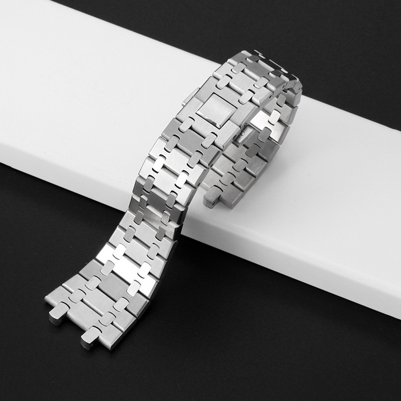 High Quality Luxury Watch Accessories Steel Watch Band 316L Stainless Steel watch Bracelet 26mm For AP 15400 15500 Watchstrap