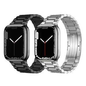 Light Weight Titanium Steel Metal Bracelet Men Watch Strap For Smart Watch Ultra 49mm Luxury Band For Iwatch Se Series 7 8 45mm