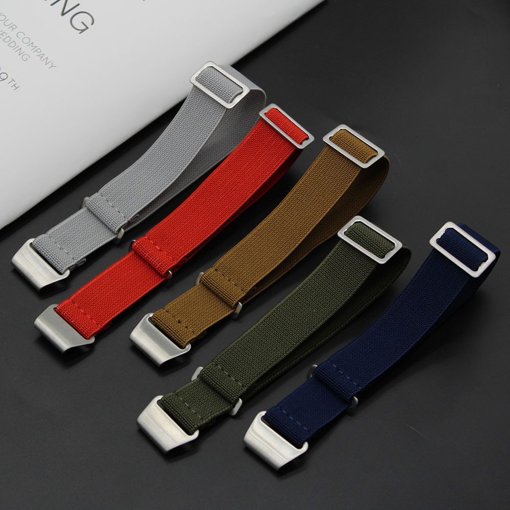 High Quality Marine French Force DNC Strap Watch Band 20mm 22mm Stretch Elastic Parachute Watch Strap