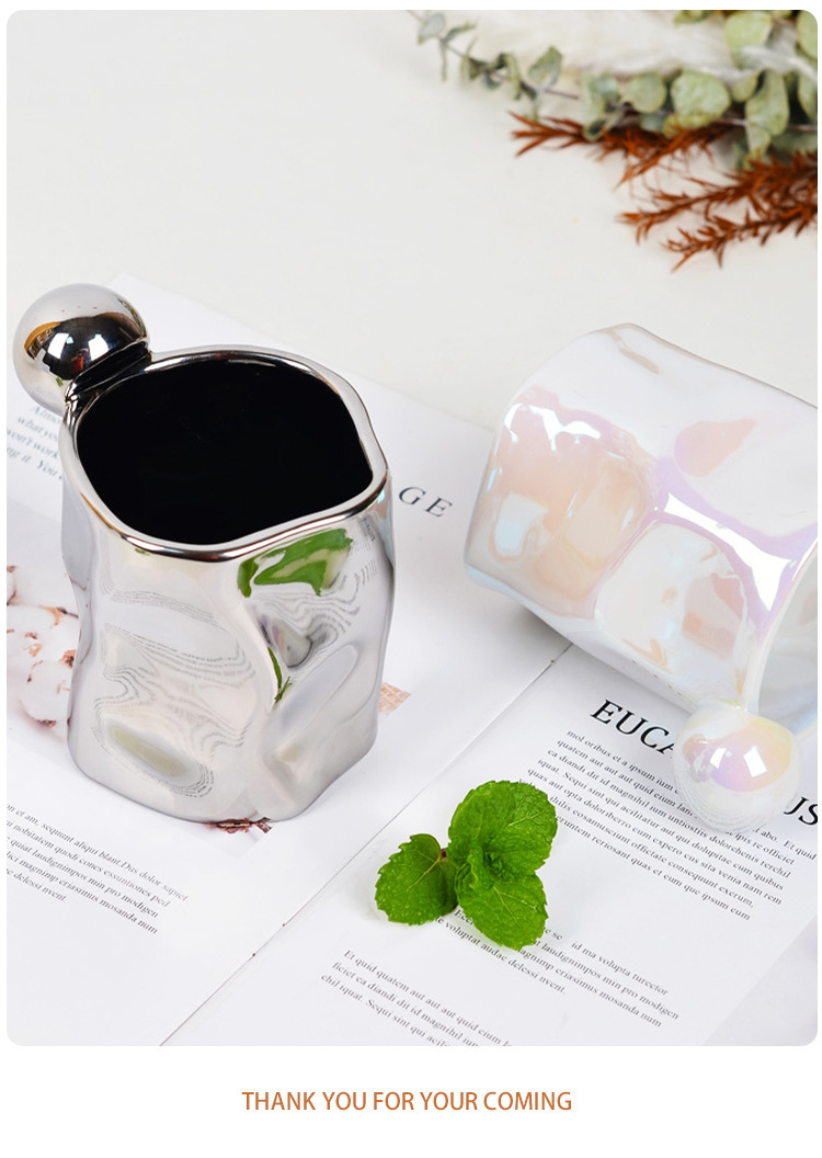 Ceramic Factory Whoeslae Office Home Creative Ceramic Coffee Mug Couple Water Irregular Cup