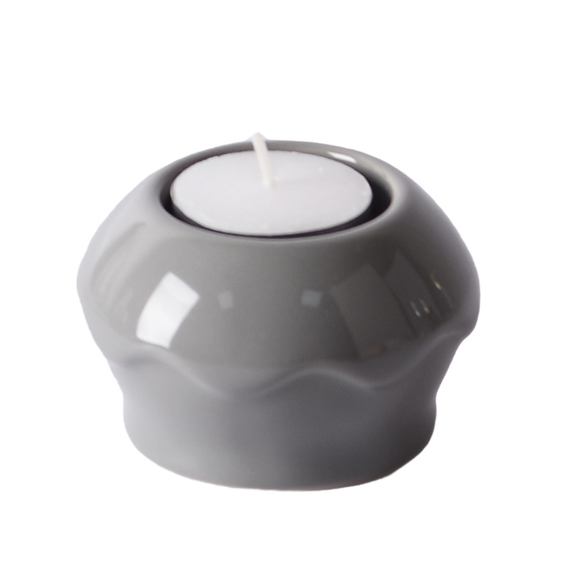 YST Ceramics Factory Modern Cheap Home Decoration Round Glazed Small Ceramic candle holders in bulk