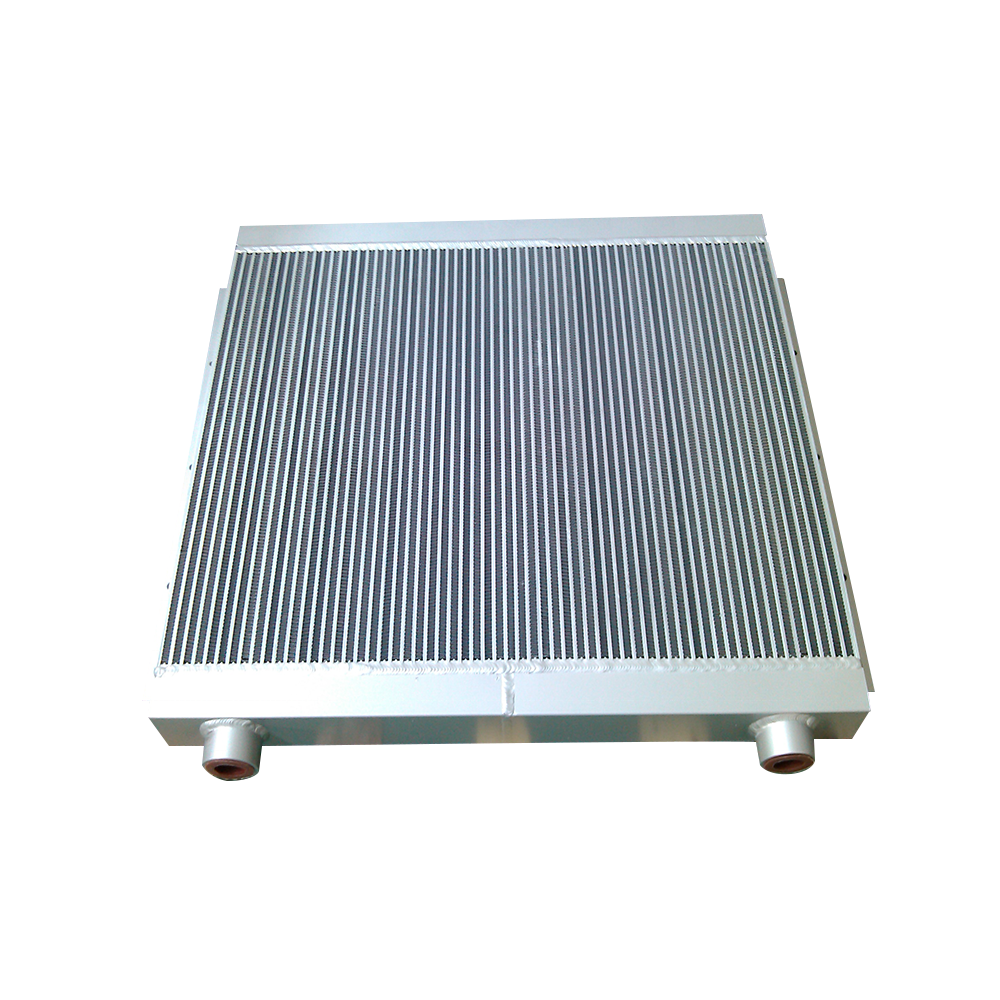 Aluminum plate bar air compressor aftercooler