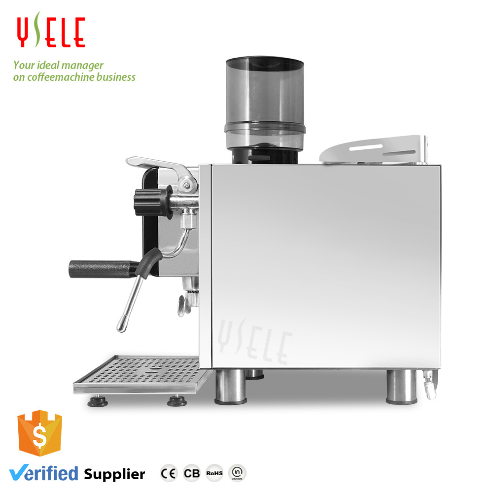 Ysele Lever Ce Gs Rohs Fully Automatic Comacial Espresso Latte Coffee Machine Commercial With Grinder Milling