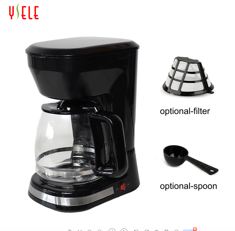 Hot Electric Guangdong Coffee Maker Drip Coffee Maker Thermal Carafe New 2023 Machine 12 Cups Drip Coffee Maker With Glass Jar