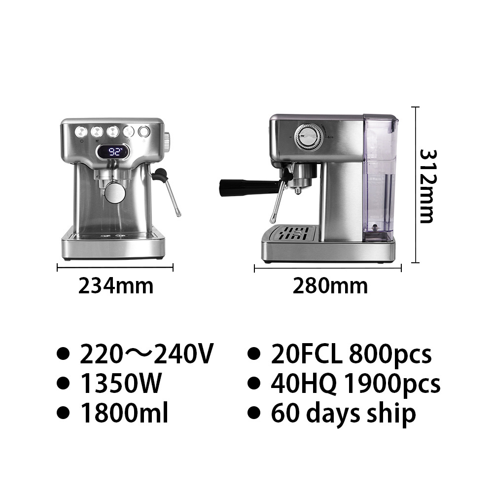 ysele goads top home italian luxury nordic e61 58mm 9 bar extraction barista express coffee maker espresso machine