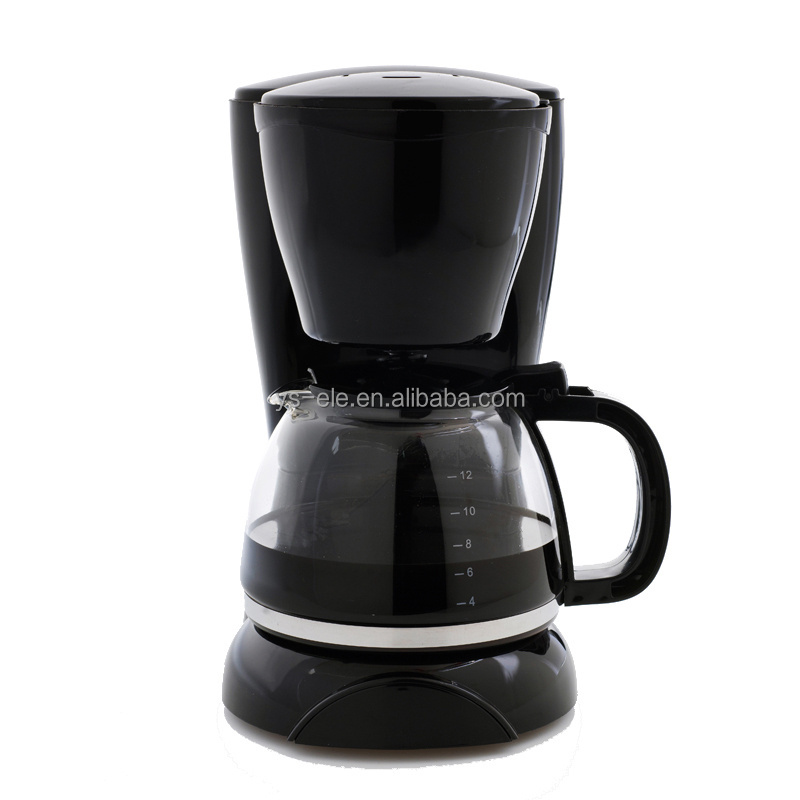 CE certification 8- 10 cups 1.2L hot sale electric drip coffee maker coffee maker black white optional