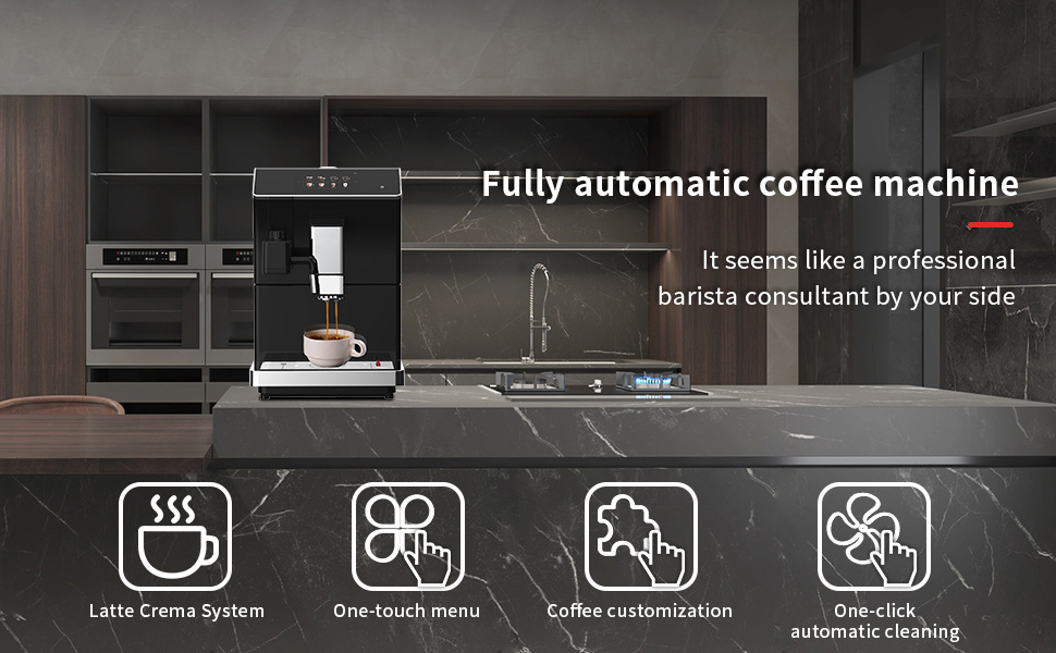 supeautomatic sapoe 20bar 1550w bean to cup full automatic filter espresso coffee/ice machine coffee maker machine display eu