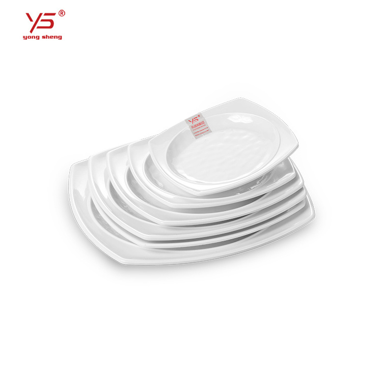 OEM welcome hot pot tableware 100% melamine dinner plates for catering