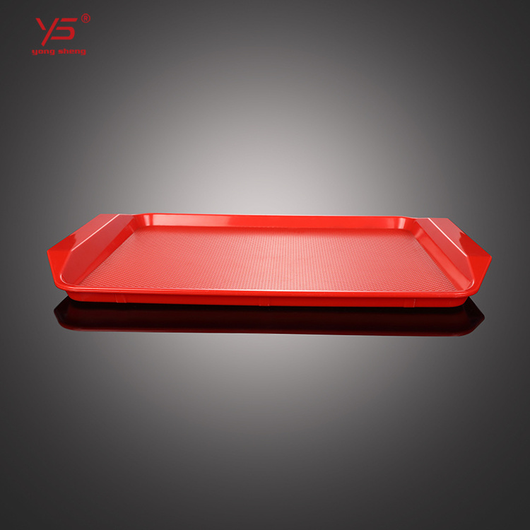 OEM welcome unbreakable restaurant modern tray handle,non slip rectangle drinks tray,portable communion tray