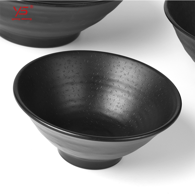 Good corrosion resistance hot pot restaurants bowls for ramen rice black custom ramen noodle bowl