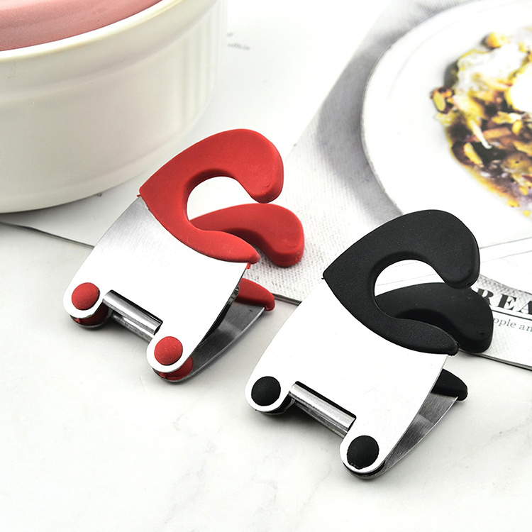 New kitchen heat resistant stainless steel silicone pot spoon clip spoon rest