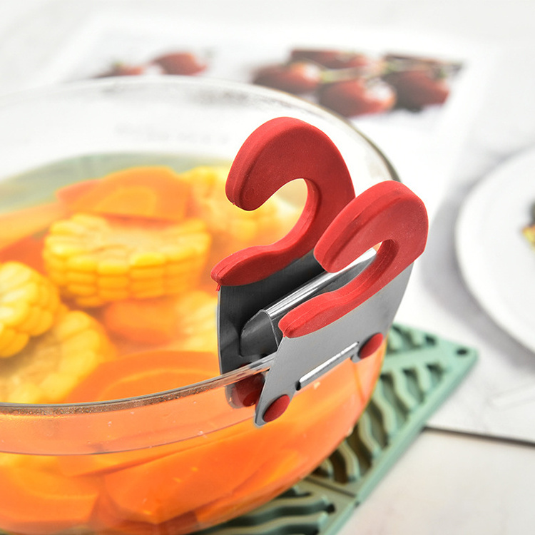 New kitchen heat resistant stainless steel silicone pot spoon clip spoon rest