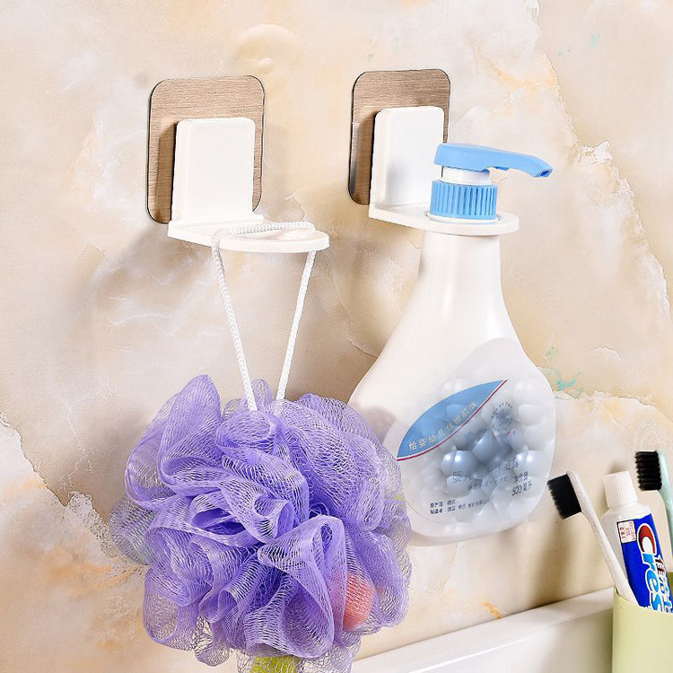 Bottle Clamp Wall Mounted Self Adhesive Shower Gel Shampoo Rack Liquid Soap Holder Shower Gel Holder for Home Bathroom