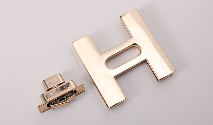 Guangdong Youshun Custom Metal Gold Purse Snap Lock Handbag Hardware Clasp Decor Push Closure Turn Twist Lock Metal Purse Lock