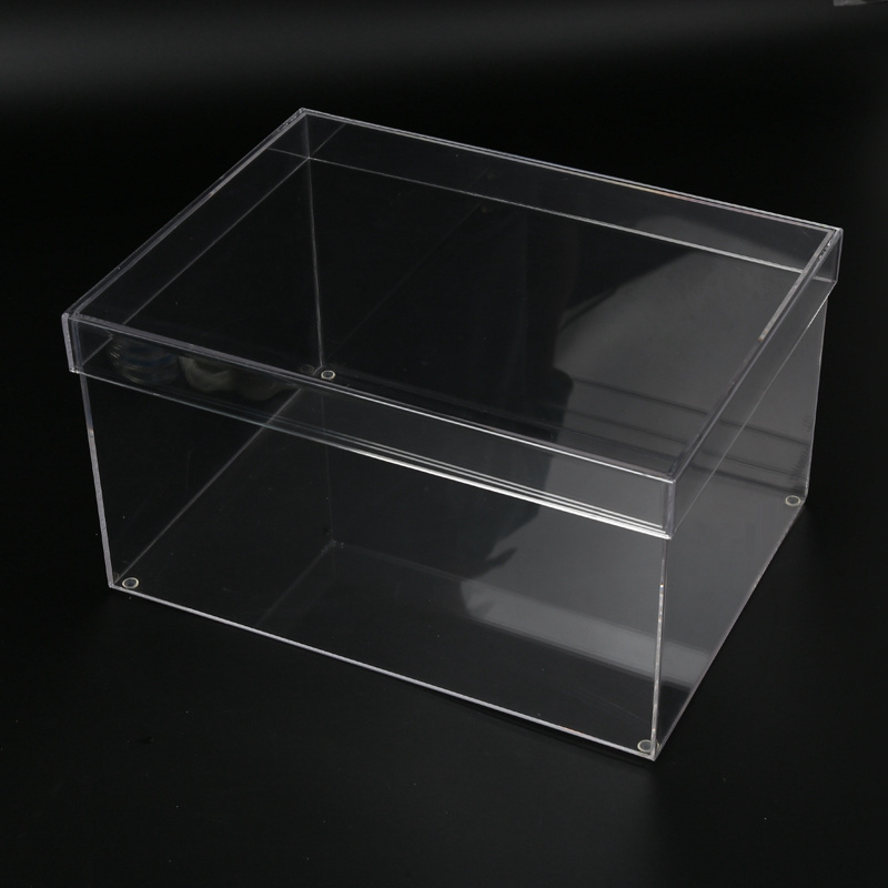 Custom Clear Acrylic Display Shoe Box Storage And Stackable/Acrylic sports shoe box