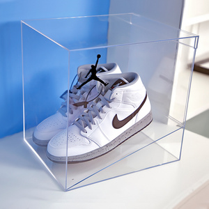 Custom Clear Acrylic Display Shoe Box Storage And Stackable/Acrylic sports shoe box