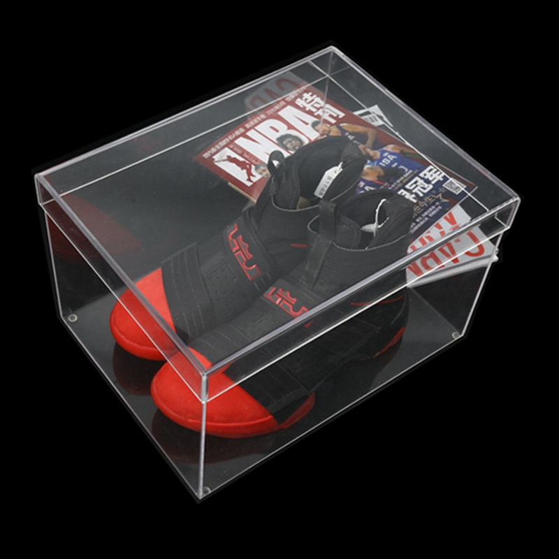 Custom Clear Acrylic Display Shoe Box Storage And Stackable/Acrylic sports shoe box