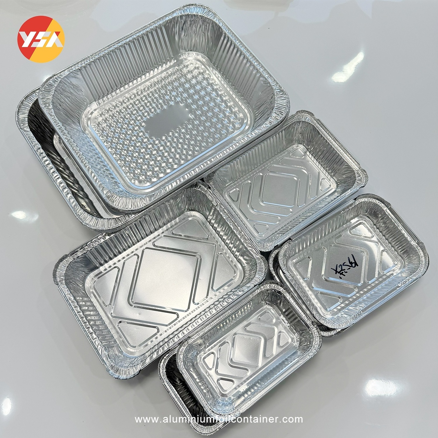 Wholesale Disposable Aluminum Foil Tray Sizes Takeaway Aluminium Foil Pans Aluminum Food Foil Container