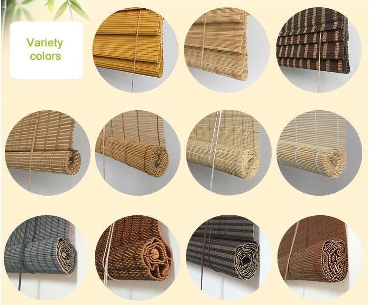 Wholesale custom bamboo roller chick window blind curtain and mat chinese green bamboo beaded door roman blinds curtain for door