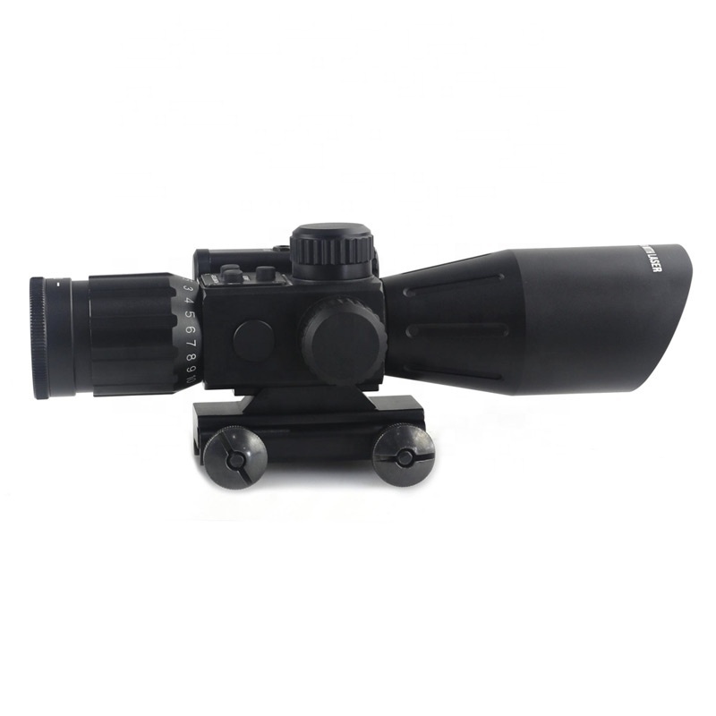 YSC 2.5-10x40 IR Optic Scope With Red Laser Sight Red Illuminated Hunting Scope