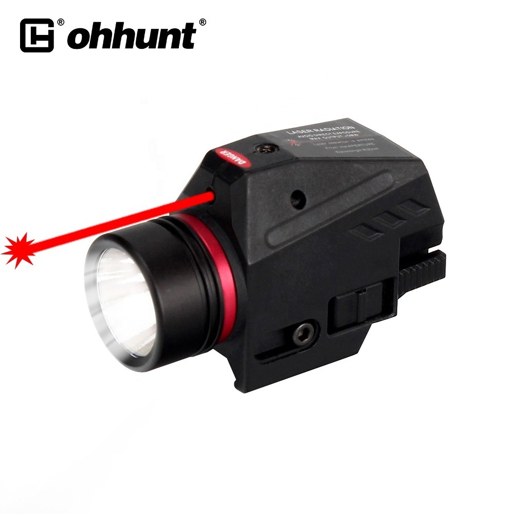 Manufacturer OEM Combo Flashlight LED  White Light Compact Flashlight Built in Red Laser sight