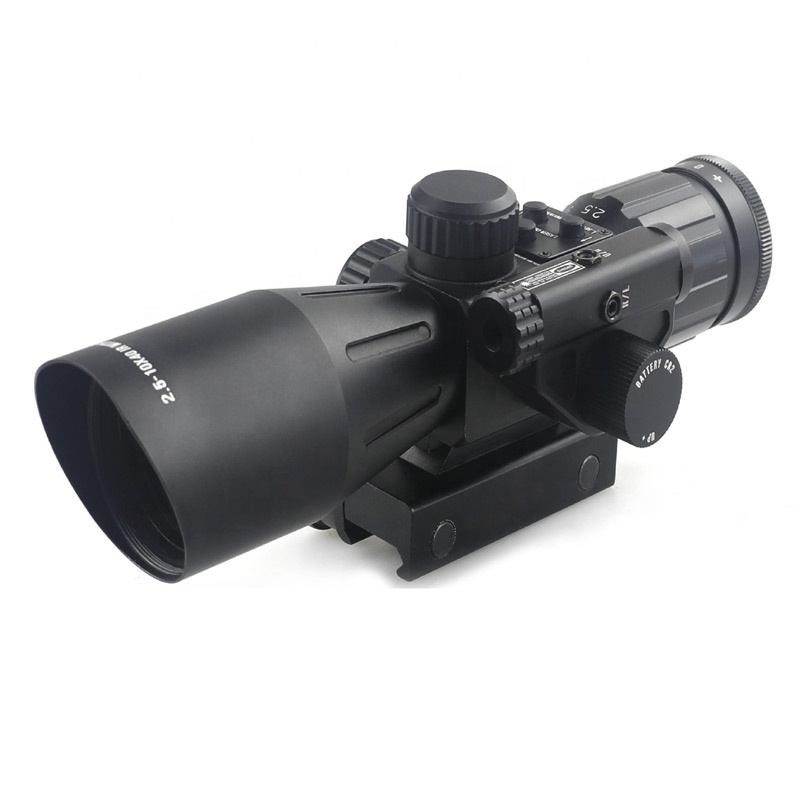 YSC 2.5-10x40 IR Optic Scope With Red Laser Sight Red Illuminated Hunting Scope